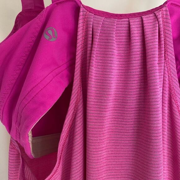 Lululemon Athletica Pink Fitted Ruched Sleeveless Tank Top - Picture 4 of 10